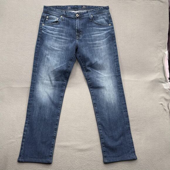 AG Adriano Goldschmied Jeans Mens 33x32 Blue Tellis Modern Slim Stretch Denim - Picture 1 of 8